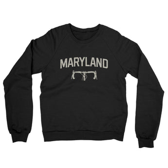 Maryland Cycling Midweight French Terry Crewneck Sweatshirt-Black-Allegiant Goods Co. Vintage Sports Apparel