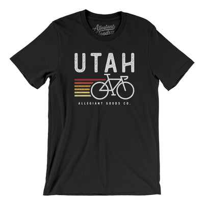 Utah Cycling Men/Unisex T-Shirt-Black-Allegiant Goods Co. Vintage Sports Apparel