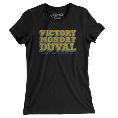 Victory Monday Duval Women's T-Shirt-Black-Allegiant Goods Co. Vintage Sports Apparel