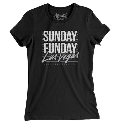 Sunday Funday Las Vegas Women's T-Shirt-Black-Allegiant Goods Co. Vintage Sports Apparel