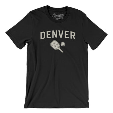 Denver Pickleball Men/Unisex T-Shirt-Black-Allegiant Goods Co. Vintage Sports Apparel