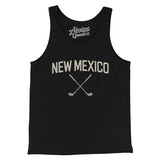 New Mexico Golf Men/Unisex Tank Top-Black-Allegiant Goods Co. Vintage Sports Apparel