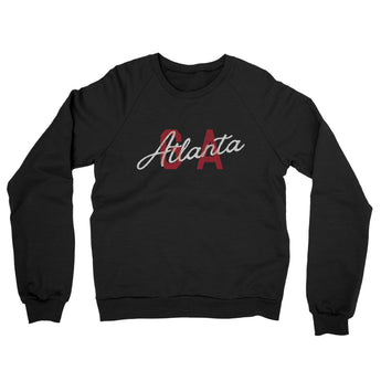 Atlanta Ga Overprinted Midweight French Terry Crewneck Sweatshirt-Allegiant Goods Co. Vintage Sports Apparel