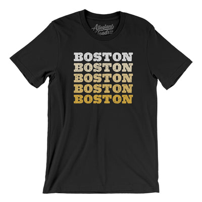 Boston Repeat Men/Unisex T-Shirt-Black-Allegiant Goods Co. Vintage Sports Apparel
