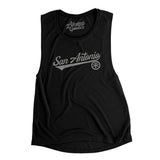 San Antonio Vintage Script Women's Flowey Scoopneck Muscle Tank-Allegiant Goods Co. Vintage Sports Apparel
