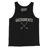 Sacramento Golf Men/Unisex Tank Top-Black-Allegiant Goods Co. Vintage Sports Apparel