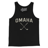 Omaha Golf Men/Unisex Tank Top-Black-Allegiant Goods Co. Vintage Sports Apparel