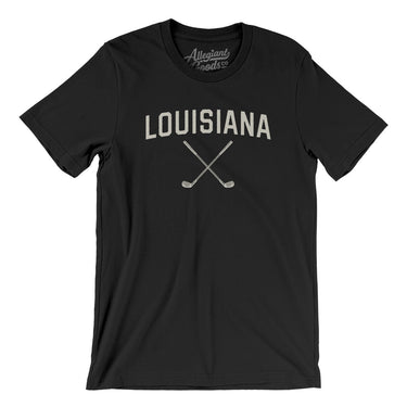 Louisiana Golf Men/Unisex T-Shirt-Black-Allegiant Goods Co. Vintage Sports Apparel