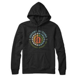 Sedona Arizona Retro Badge Hoodie-Black-Allegiant Goods Co. Vintage Sports Apparel