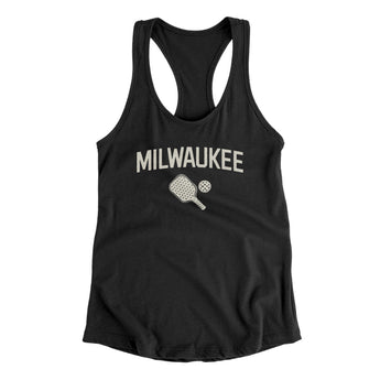 Milwaukee Pickleball Women's Racerback Tank-Black-Allegiant Goods Co. Vintage Sports Apparel