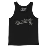 San Antonio Vintage Script Men/Unisex Tank Top-Black-Allegiant Goods Co. Vintage Sports Apparel