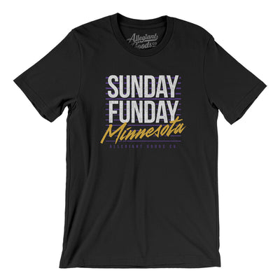 Sunday Funday Minnesota Men/Unisex T-Shirt-Black-Allegiant Goods Co. Vintage Sports Apparel