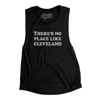 There's No Place Like Cleveland Women's Flowey Scoopneck Muscle Tank-Allegiant Goods Co. Vintage Sports Apparel