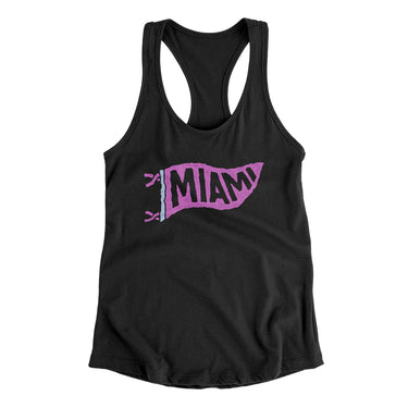 Miami Pennant Women's Racerback Tank-Allegiant Goods Co. Vintage Sports Apparel