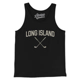 Long Island Golf Men/Unisex Tank Top-Black-Allegiant Goods Co. Vintage Sports Apparel