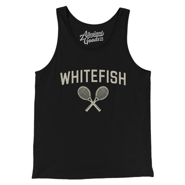 Whitefish Tennis Men/Unisex Tank Top-Black-Allegiant Goods Co. Vintage Sports Apparel