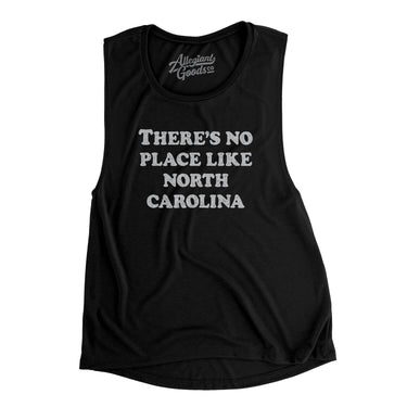 There's No Place Like North Carolina Women's Flowey Scoopneck Muscle Tank-Allegiant Goods Co. Vintage Sports Apparel