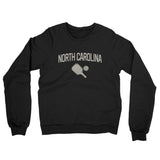 North Carolina Pickleball Midweight French Terry Crewneck Sweatshirt-Black-Allegiant Goods Co. Vintage Sports Apparel