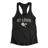 St. Louis Pickleball Women's Racerback Tank-Black-Allegiant Goods Co. Vintage Sports Apparel