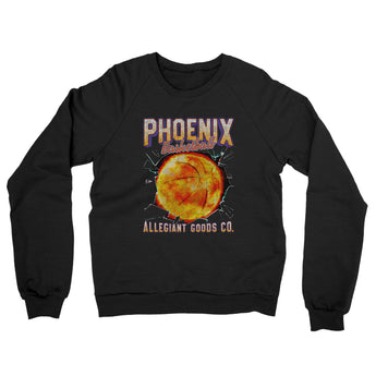 Phoenix Basketball Throwback Mascot Midweight French Terry Crewneck Sweatshirt-Allegiant Goods Co. Vintage Sports Apparel