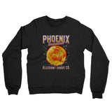 Phoenix Basketball Throwback Mascot Midweight French Terry Crewneck Sweatshirt-Black-Allegiant Goods Co. Vintage Sports Apparel