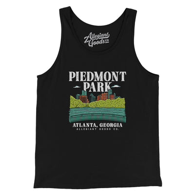 Piedmont Park Men/Unisex Tank Top-Black-Allegiant Goods Co. Vintage Sports Apparel