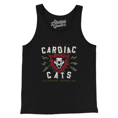 Florida Cardiac Cats Men/Unisex Tank Top-Black-Allegiant Goods Co. Vintage Sports Apparel