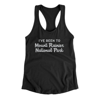 I've Been To Mount Rainier National Park Women's Racerback Tank-Black-Allegiant Goods Co. Vintage Sports Apparel