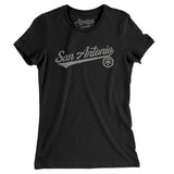 San Antonio Vintage Script Women's T-Shirt-Allegiant Goods Co. Vintage Sports Apparel