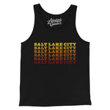 Salt Lake City Repeat Men/Unisex Tank Top-Black-Allegiant Goods Co. Vintage Sports Apparel