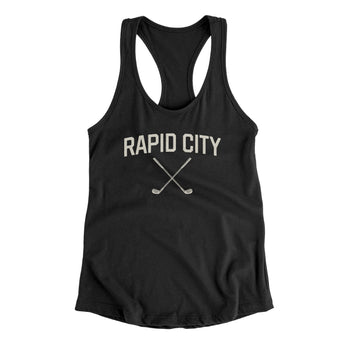 Rapid City Golf Women's Racerback Tank-Black-Allegiant Goods Co. Vintage Sports Apparel