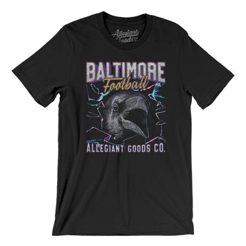 Baltimore Football Throwback Mascot Men/Unisex T-Shirt-Allegiant Goods Co. Vintage Sports Apparel