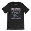 Baltimore Football Throwback Mascot Men/Unisex T-Shirt-Black-Allegiant Goods Co. Vintage Sports Apparel
