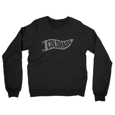 Colorado Pennant Midweight French Terry Crewneck Sweatshirt-Black-Allegiant Goods Co. Vintage Sports Apparel