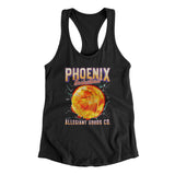 Phoenix Basketball Throwback Mascot Women's Racerback Tank-Allegiant Goods Co. Vintage Sports Apparel