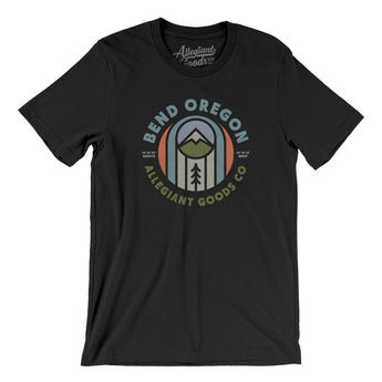 Bend Oregon Retro Badge Men/Unisex T-Shirt-Black-Allegiant Goods Co. Vintage Sports Apparel