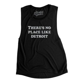 There's No Place Like Detroit Women's Flowey Scoopneck Muscle Tank-Allegiant Goods Co. Vintage Sports Apparel