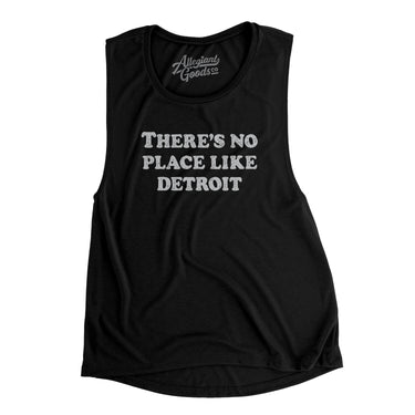 There's No Place Like Detroit Women's Flowey Scoopneck Muscle Tank-Allegiant Goods Co. Vintage Sports Apparel