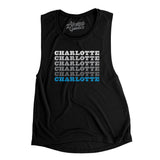 Charlotte Repeat Women's Flowey Scoopneck Muscle Tank-Allegiant Goods Co. Vintage Sports Apparel