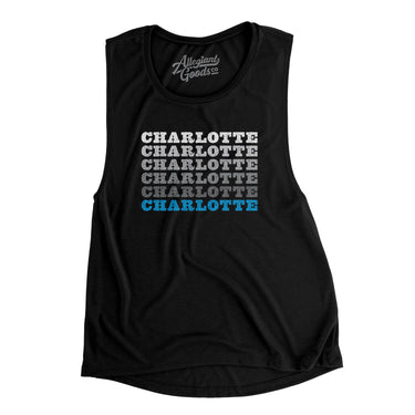 Charlotte Repeat Women's Flowey Scoopneck Muscle Tank-Allegiant Goods Co. Vintage Sports Apparel