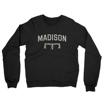Madison Cycling Midweight French Terry Crewneck Sweatshirt-Black-Allegiant Goods Co. Vintage Sports Apparel