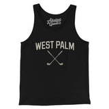 West Palm Golf Men/Unisex Tank Top-Black-Allegiant Goods Co. Vintage Sports Apparel