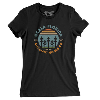 Ocala Florida Retro Badge Women's T-Shirt-Allegiant Goods Co. Vintage Sports Apparel