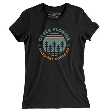 Ocala Florida Retro Badge Women's T-Shirt-Allegiant Goods Co. Vintage Sports Apparel