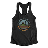 Lone Cone Colorado Retro Badge Women's Racerback Tank-Black-Allegiant Goods Co. Vintage Sports Apparel