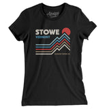 Stowe Vermont Women's T-Shirt-Black-Allegiant Goods Co. Vintage Sports Apparel