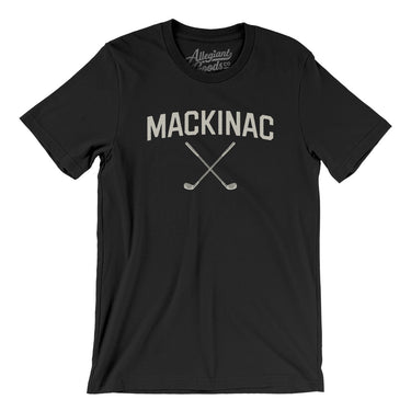 Mackinac Golf Men/Unisex T-Shirt-Black-Allegiant Goods Co. Vintage Sports Apparel