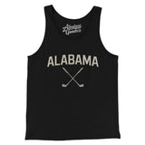 Alabama Golf Men/Unisex Tank Top-Black-Allegiant Goods Co. Vintage Sports Apparel