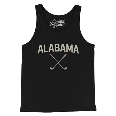 Alabama Golf Men/Unisex Tank Top-Black-Allegiant Goods Co. Vintage Sports Apparel