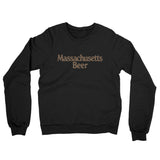 Massachusetts Beer Midweight French Terry Crewneck Sweatshirt-Black-Allegiant Goods Co. Vintage Sports Apparel